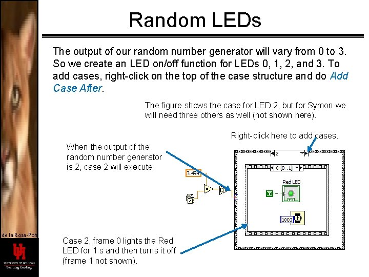 Random LEDs The output of our random number generator will vary from 0 to