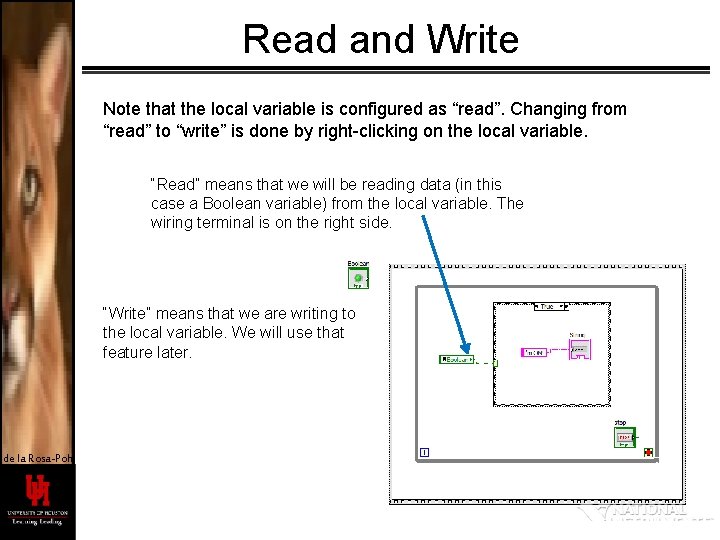 Read and Write Note that the local variable is configured as “read”. Changing from