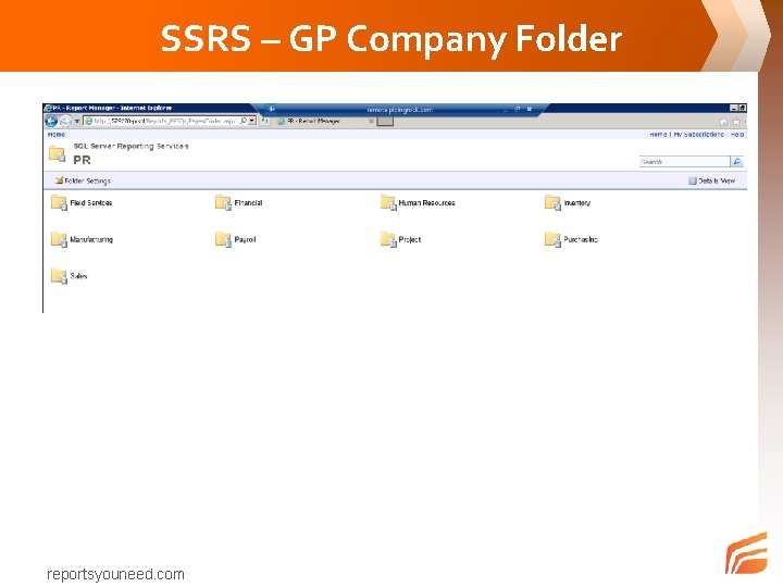 SSRS – GP Company Folder reportsyouneed. com 