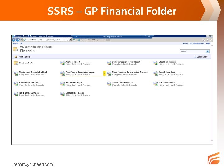 SSRS – GP Financial Folder reportsyouneed. com 