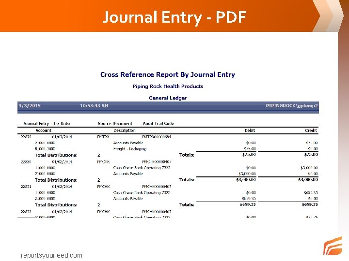 Journal Entry - PDF reportsyouneed. com 