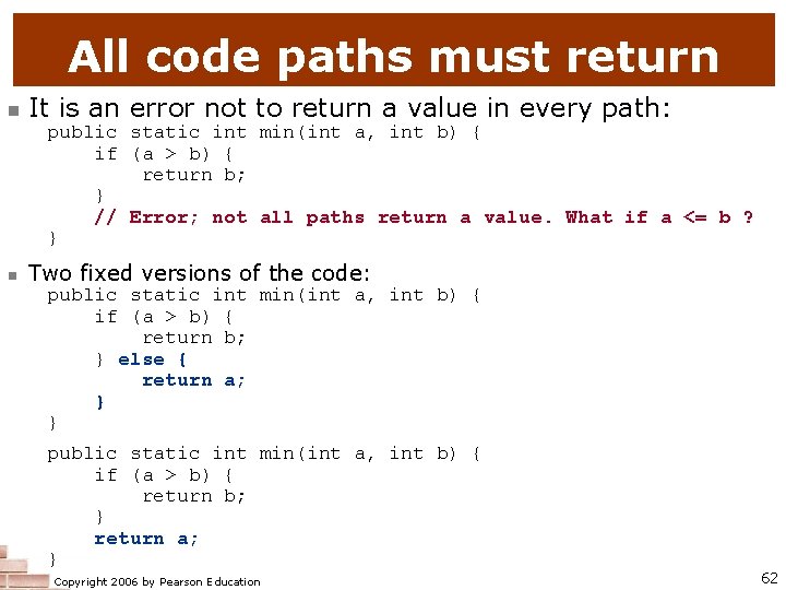 All code paths must return n It is an error not to return a