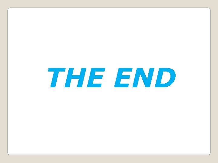 THE END 