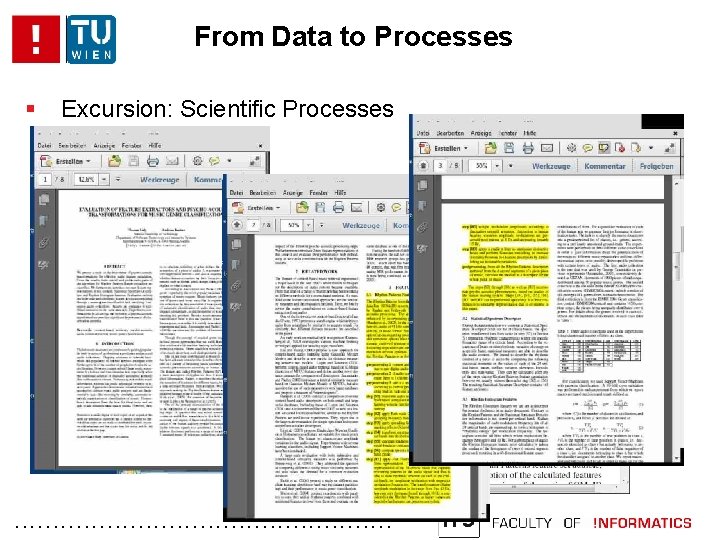 From Data to Processes Excursion: Scientific Processes . . . 