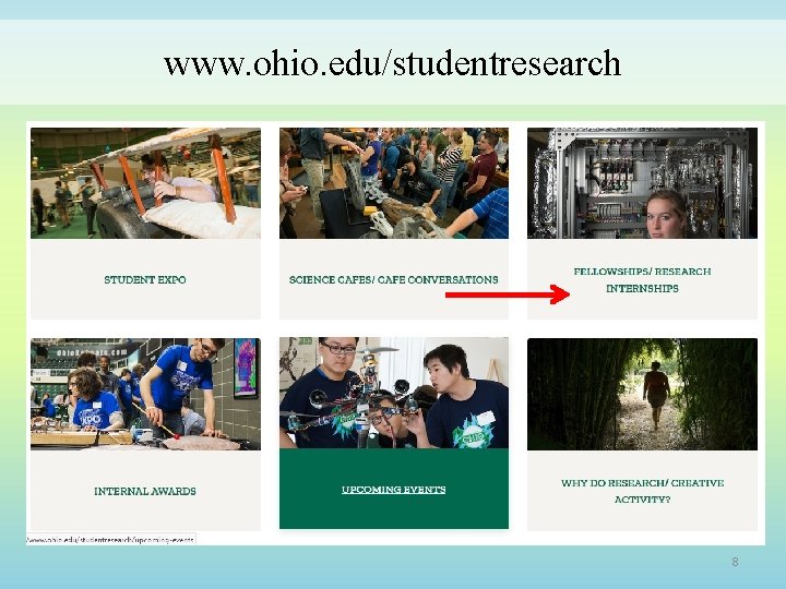 www. ohio. edu/studentresearch 8 