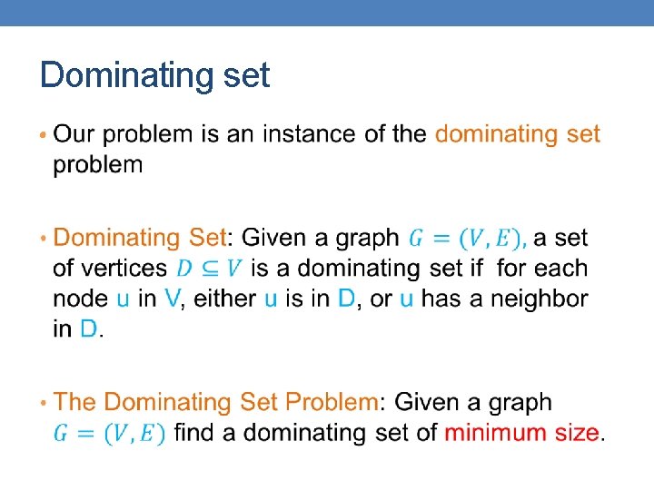 Dominating set • 