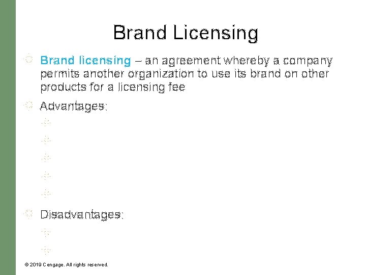 Brand Licensing Brand licensing – an agreement whereby a company permits another organization to