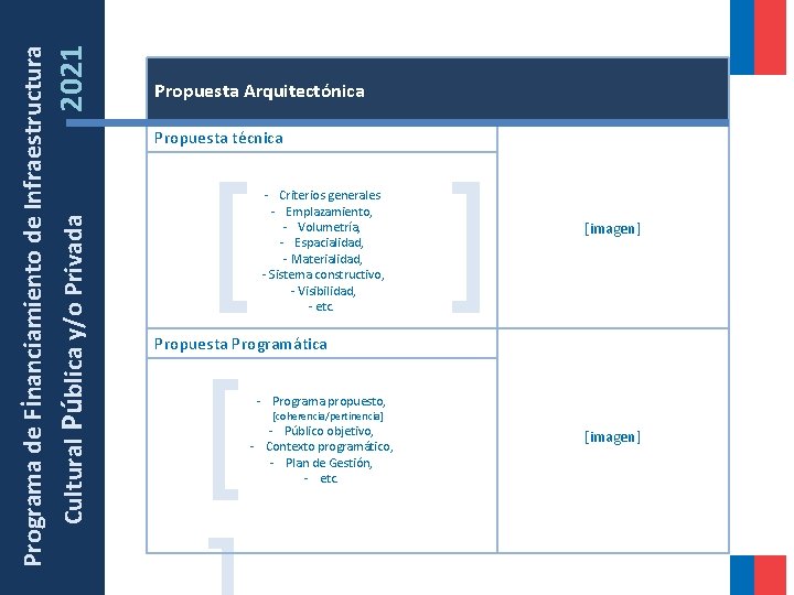 2021 Propuesta técnica Cultural Pública y/o Privada Programa de Financiamiento de Infraestructura Propuesta Arquitectónica