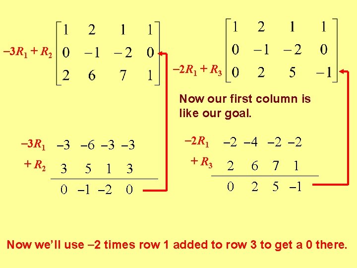 3 R 1 + R 2 2 R 1 + R 3 Now 3 R 1 + R 2 2 R 1 + R 3 Now