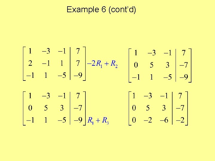 Example 6 (cont’d) Example 6 (cont’d)