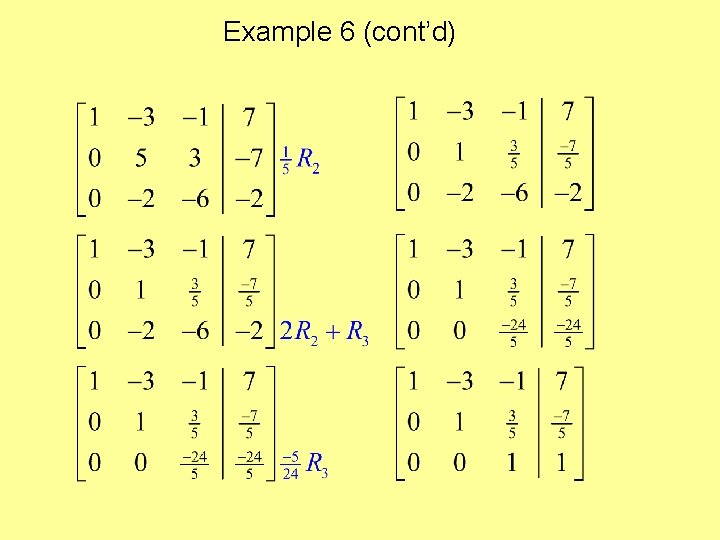 Example 6 (cont’d) Example 6 (cont’d)