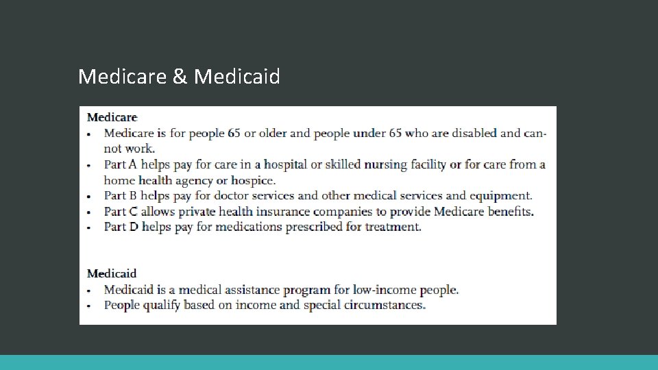 Medicare & Medicaid 