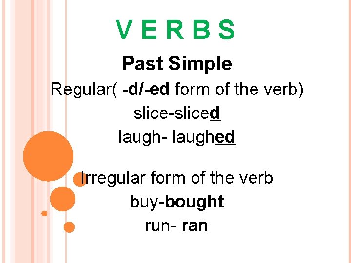 MODULE 2 VERBS Past Simple Regular ded form
