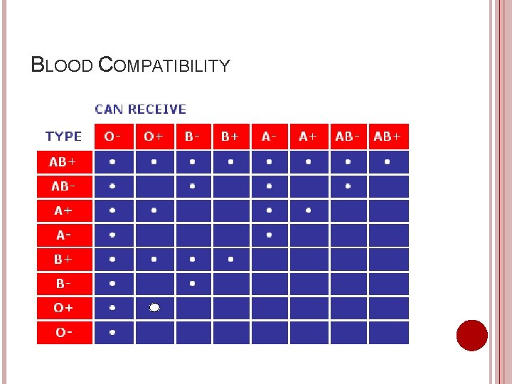 BLOOD COMPATIBILITY 
