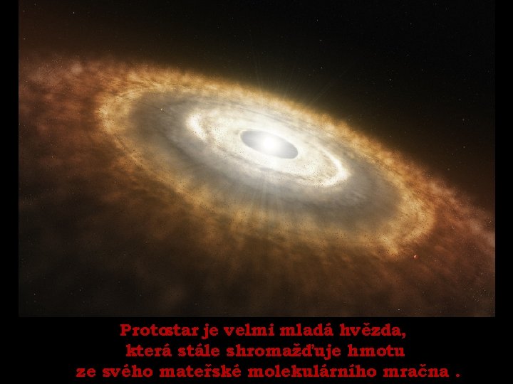 Protostar je velmi mladá hvězda, která stále shromažďuje hmotu ze svého mateřské molekulárního mračna.