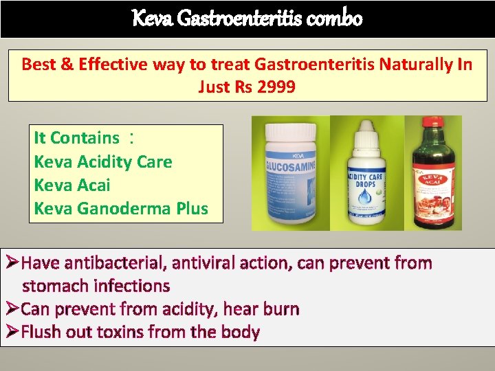 Keva Gastroenteritis combo Best & Effective way to treat Gastroenteritis Naturally In Just Rs