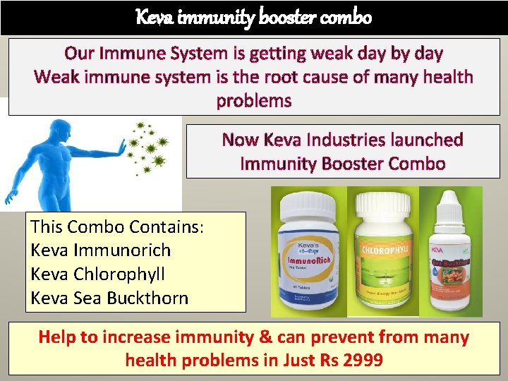 Keva immunity booster combo Our Immune System is getting weak day by day Weak