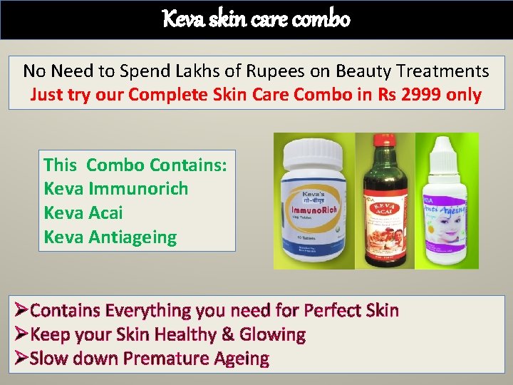 Keva skin care combo No Need to Spend Lakhs of Rupees on Beauty Treatments