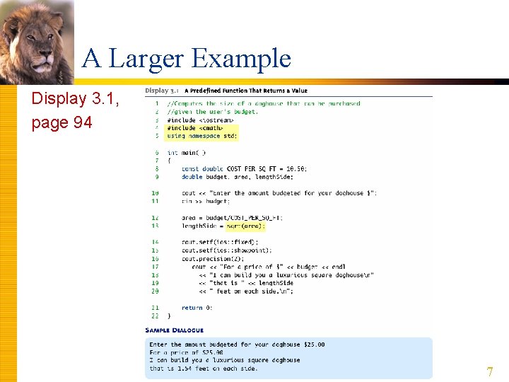 A Larger Example Display 3. 1, page 94 7 