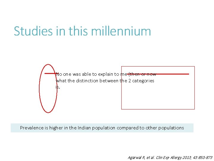 Studies in this millennium No one was able to explain to me (then or