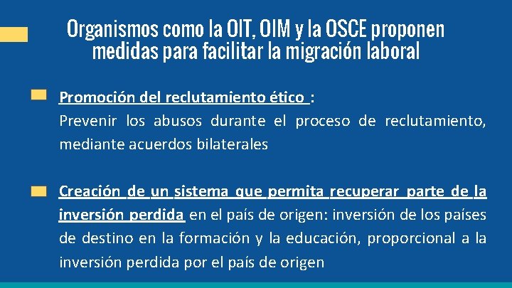 Organismos como la OIT, OIM y la OSCE proponen medidas para facilitar la migración