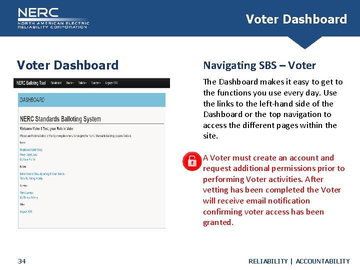 Voter Dashboard Navigating SBS – Voter The Dashboard makes it easy to get to