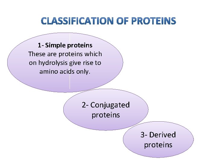 1 - Simple proteins These are proteins which on hydrolysis give rise to amino