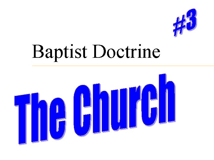 Baptist Doctrine 