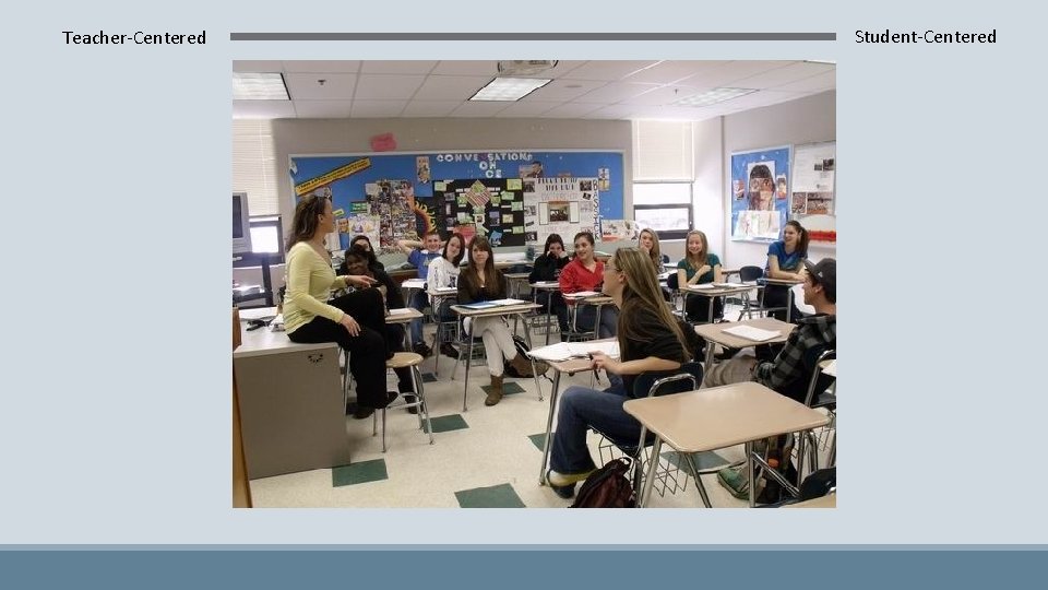 Teacher-Centered Student-Centered 