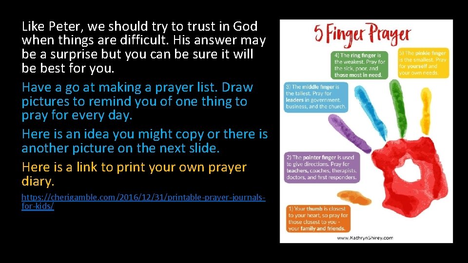Like Peter, we should try to trust in God when things are difficult. His Like Peter, we should try to trust in God when things are difficult. His