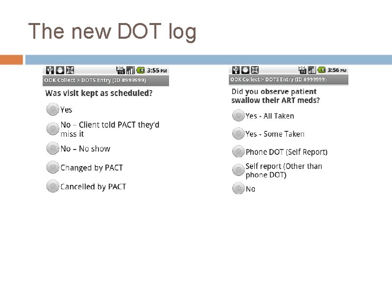 The new DOT log 