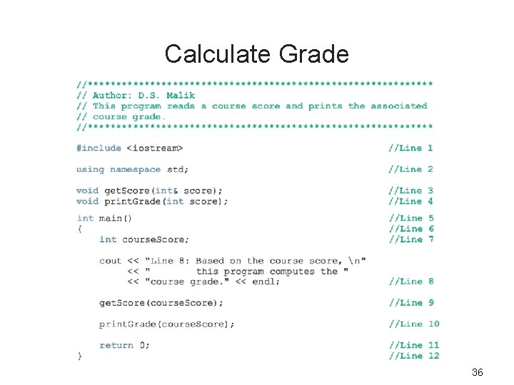 Calculate Grade 36 