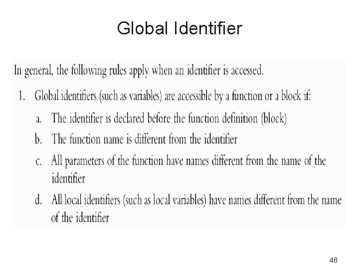 Global Identifier 48 