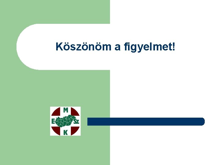 Köszönöm a figyelmet! 