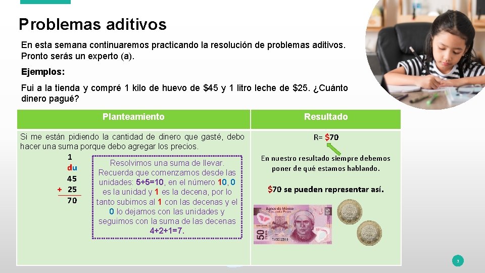 Problemas aditivos En esta semana continuaremos practicando la resolución de problemas aditivos. Pronto serás