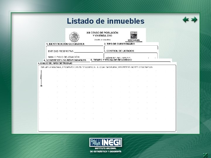 Listado de inmuebles 