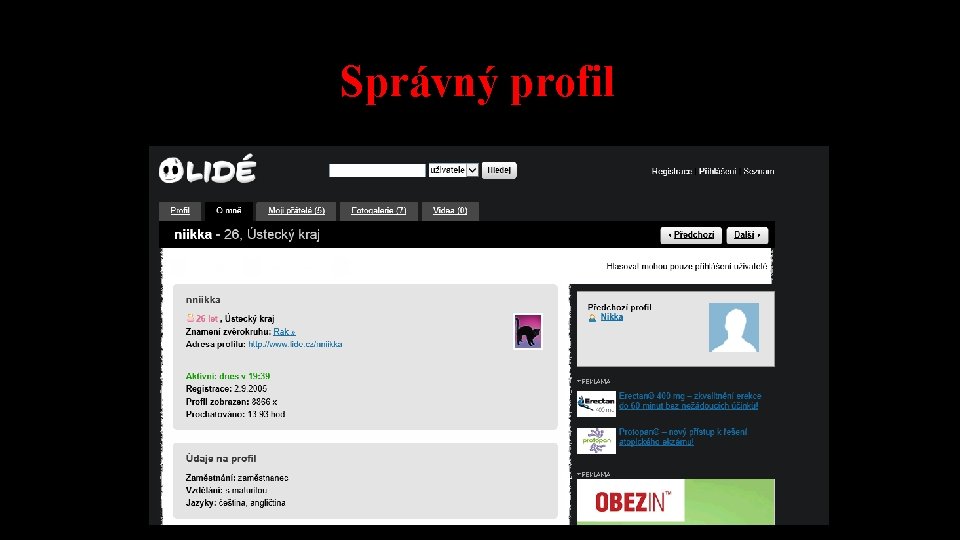 Správný profil 