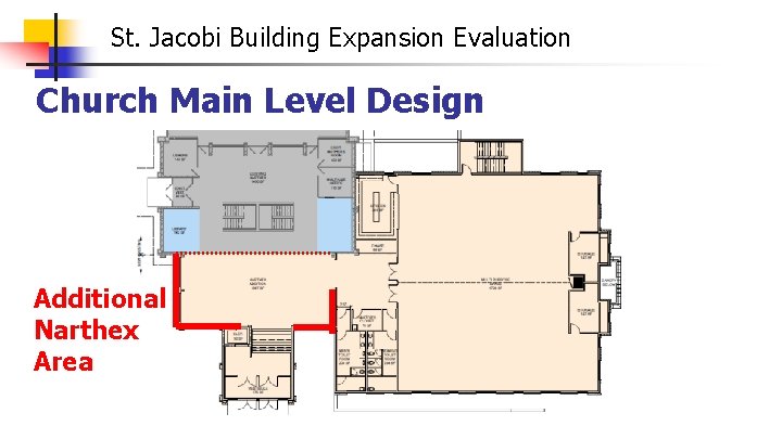 St. Jacobi Building Expansion Evaluation Church Main Level Design Additional Narthex Area 