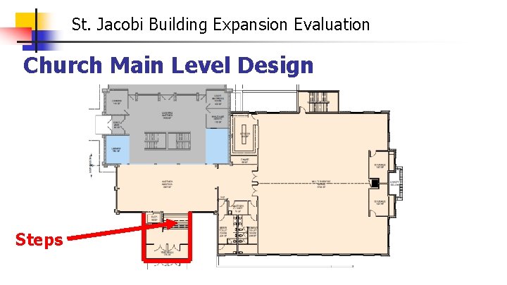 St. Jacobi Building Expansion Evaluation Church Main Level Design Steps 