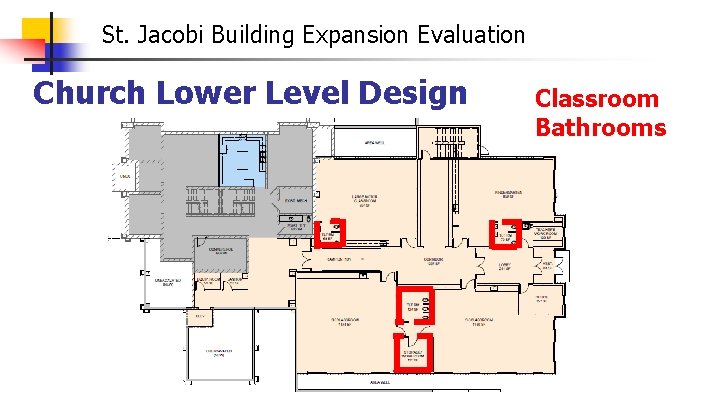St. Jacobi Building Expansion Evaluation Church Lower Level Design Classroom Bathrooms 