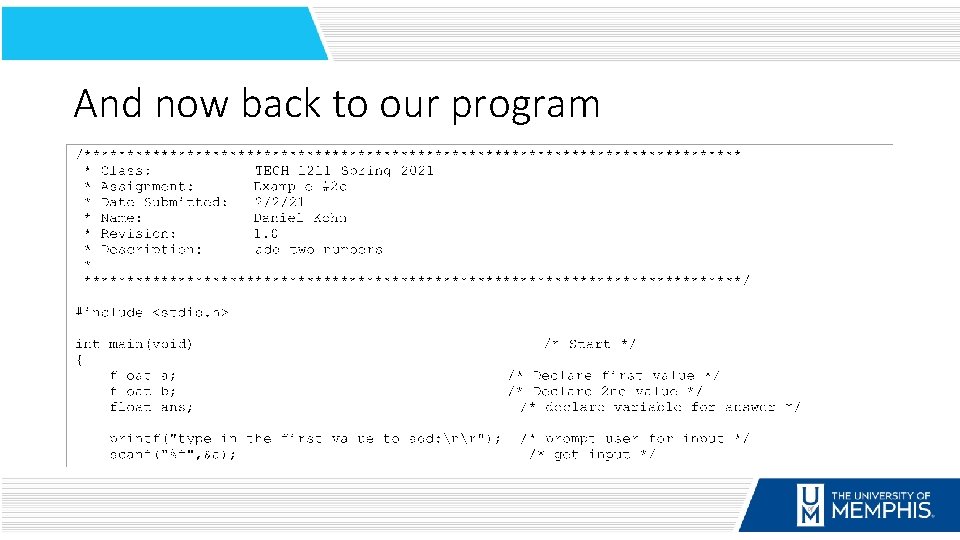 And now back to our program 