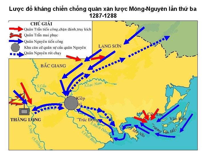 Lược đồ kháng chiến chống quân xân lược Mông-Nguyên lần thứ ba 1287 -1288