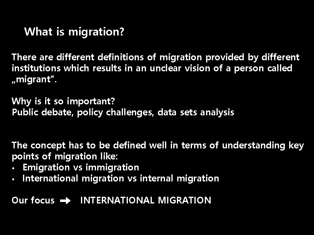 Comparison on overall migration between Asian and European