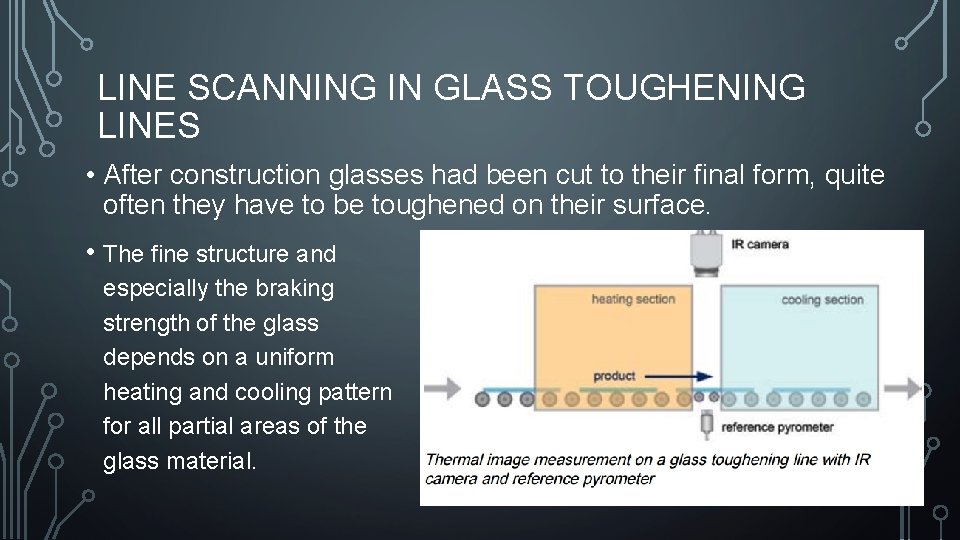 LINE SCANNING IN GLASS TOUGHENING LINES • After construction glasses had been cut to