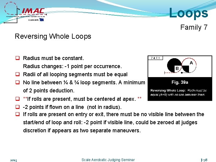 Loops Family 7 Reversing Whole Loops q Radius must be constant. Radius changes: -1