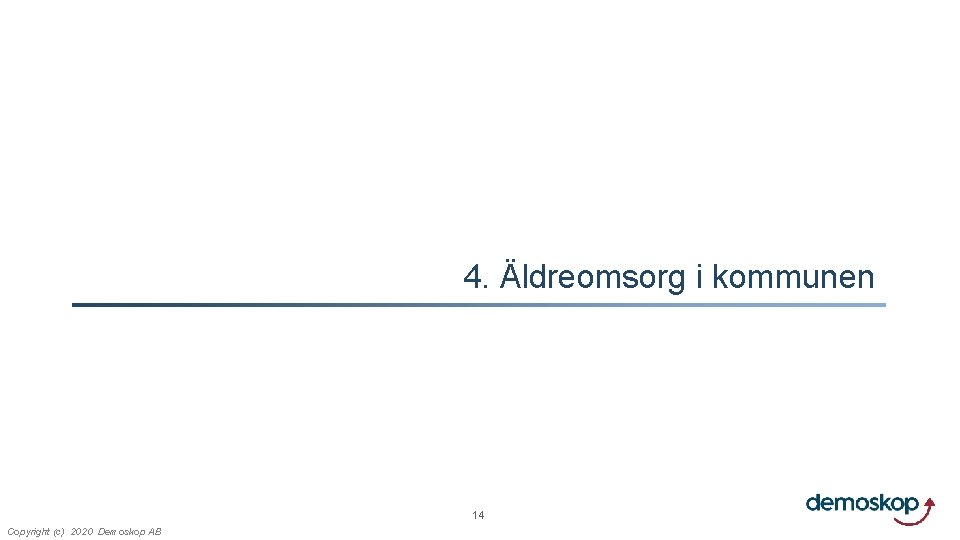 4. Äldreomsorg i kommunen 14 Copyright (c) 2020 Demoskop AB 