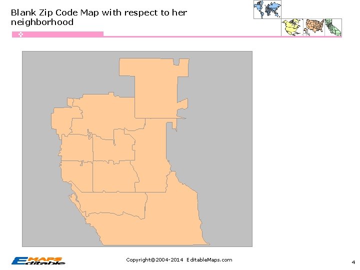 Blank Zip Code Map with respect to her neighborhood Copyright© 2004 -2014 Editable. Maps.