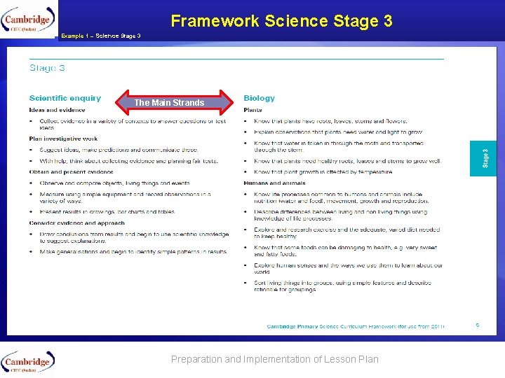 App SATs Framework Science Stage 3 Example 1 – Science Stage 3 Medium Term