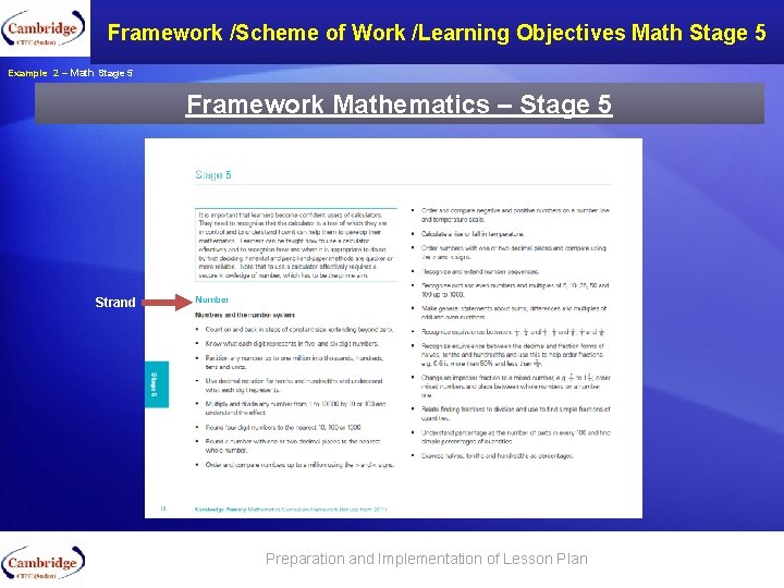 The Framework Codes comes in 4 or 5. Framework /Scheme of Work /Learning Objectives