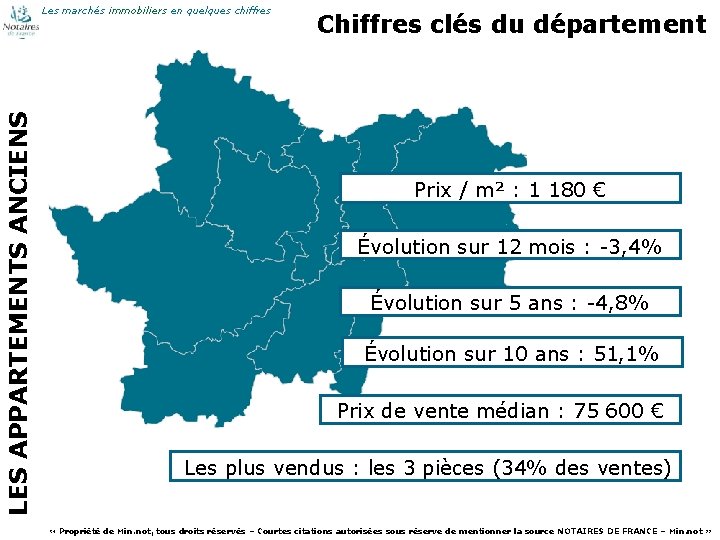 LES APPARTEMENTS ANCIENS Les marchés immobiliers en quelques chiffres 16 Chiffres clés du département